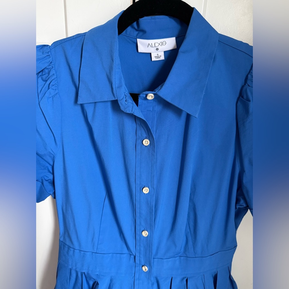 Alexis for Target cobalt blue button-down shirtdress. Size S. Like new. - Picture 5 of 9